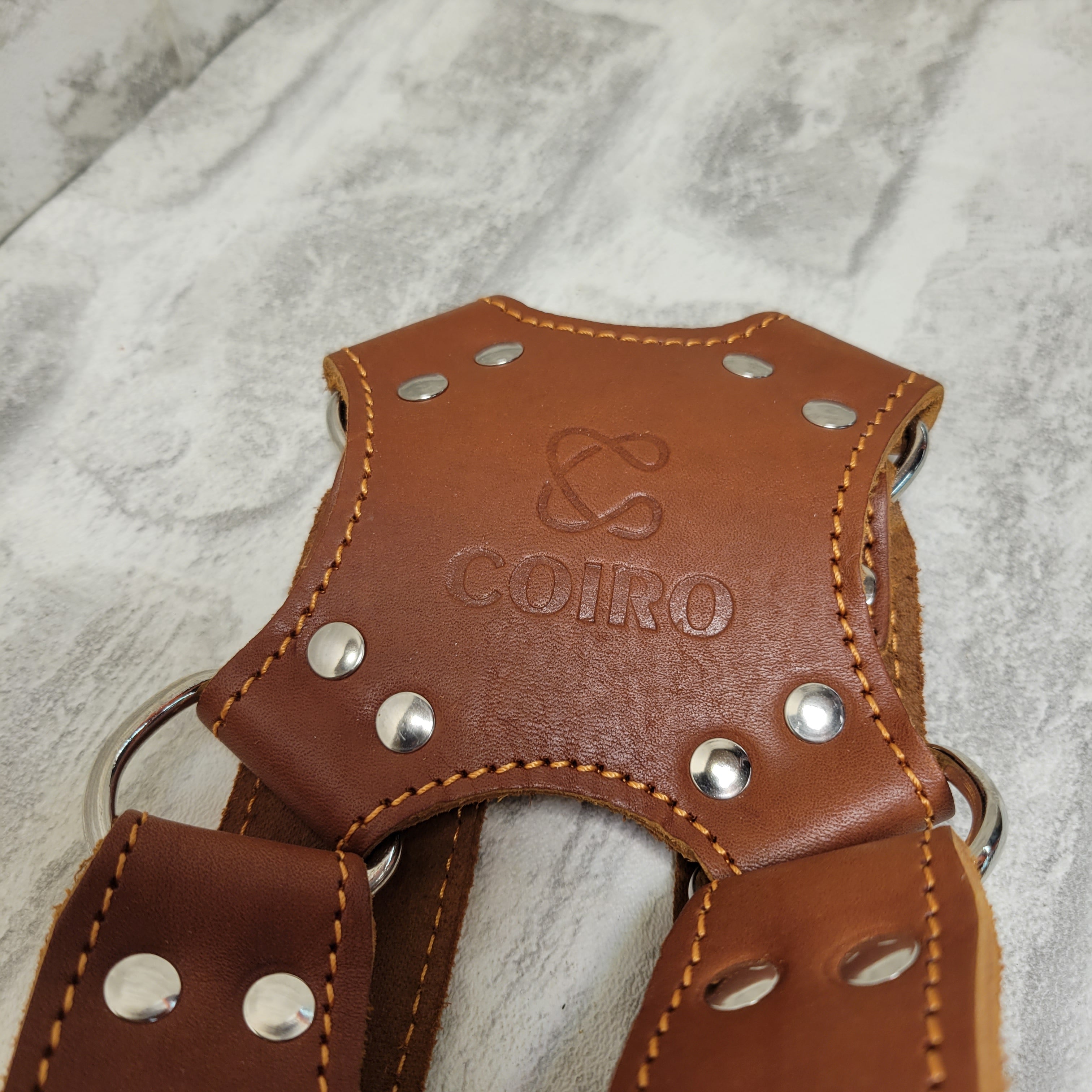 Coiro Dual Harness SLR/DSLR Camera Strap Genius Leather Adjustable, Brown (7849721725166)